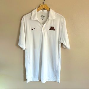 Nike Dri-Fit white Polo University of Minnesota